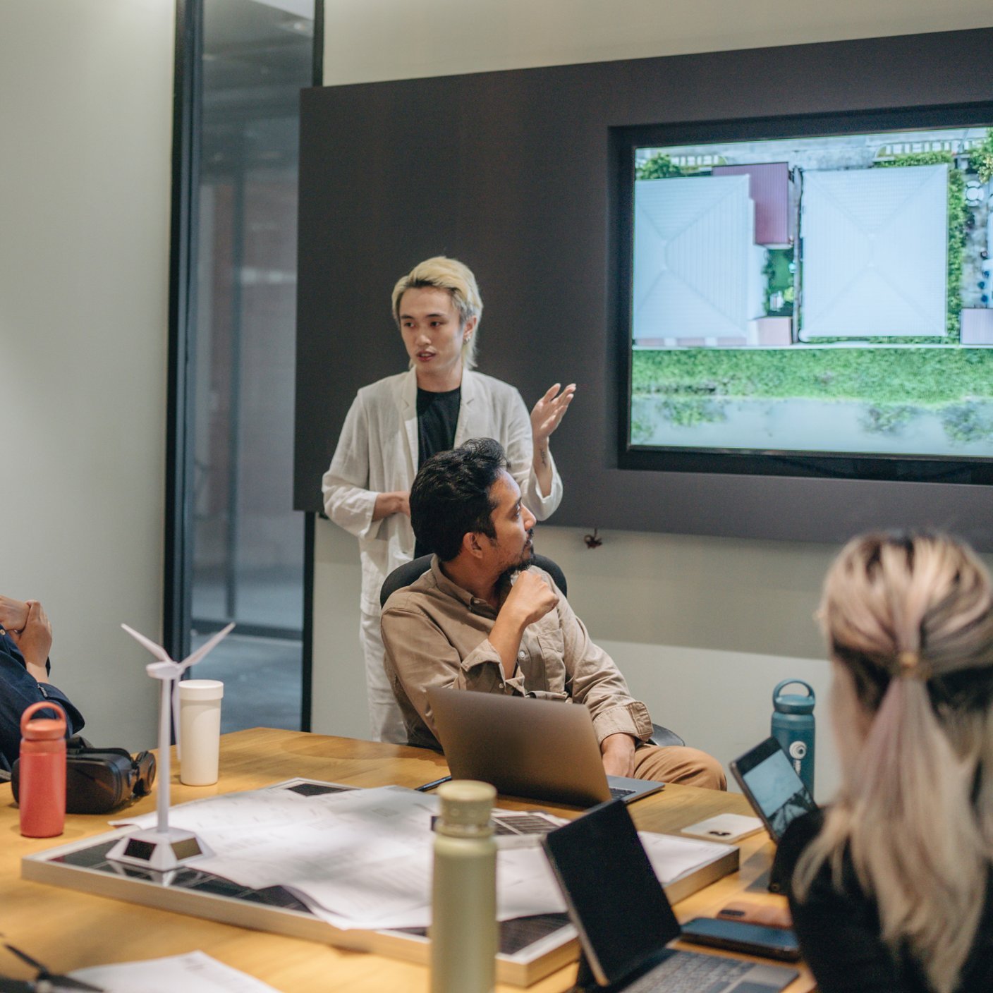 Group of business workers smiling happy and confident.