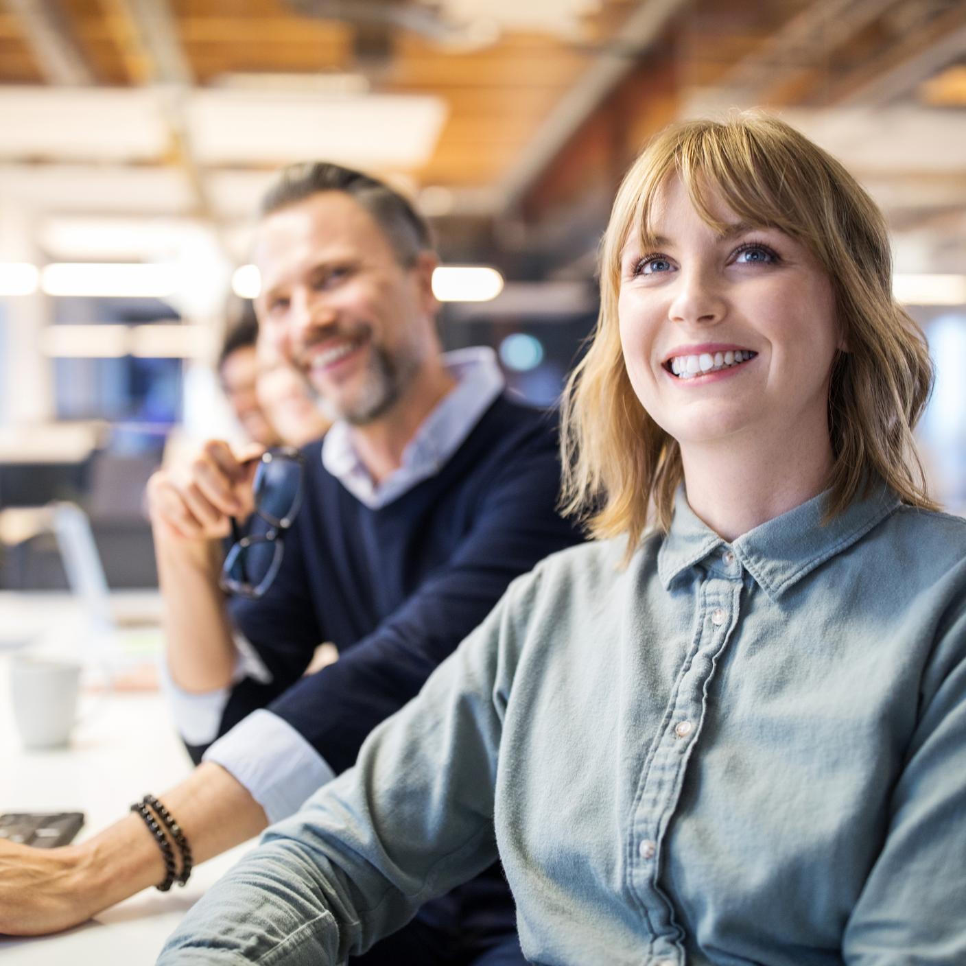 Business people in a training class