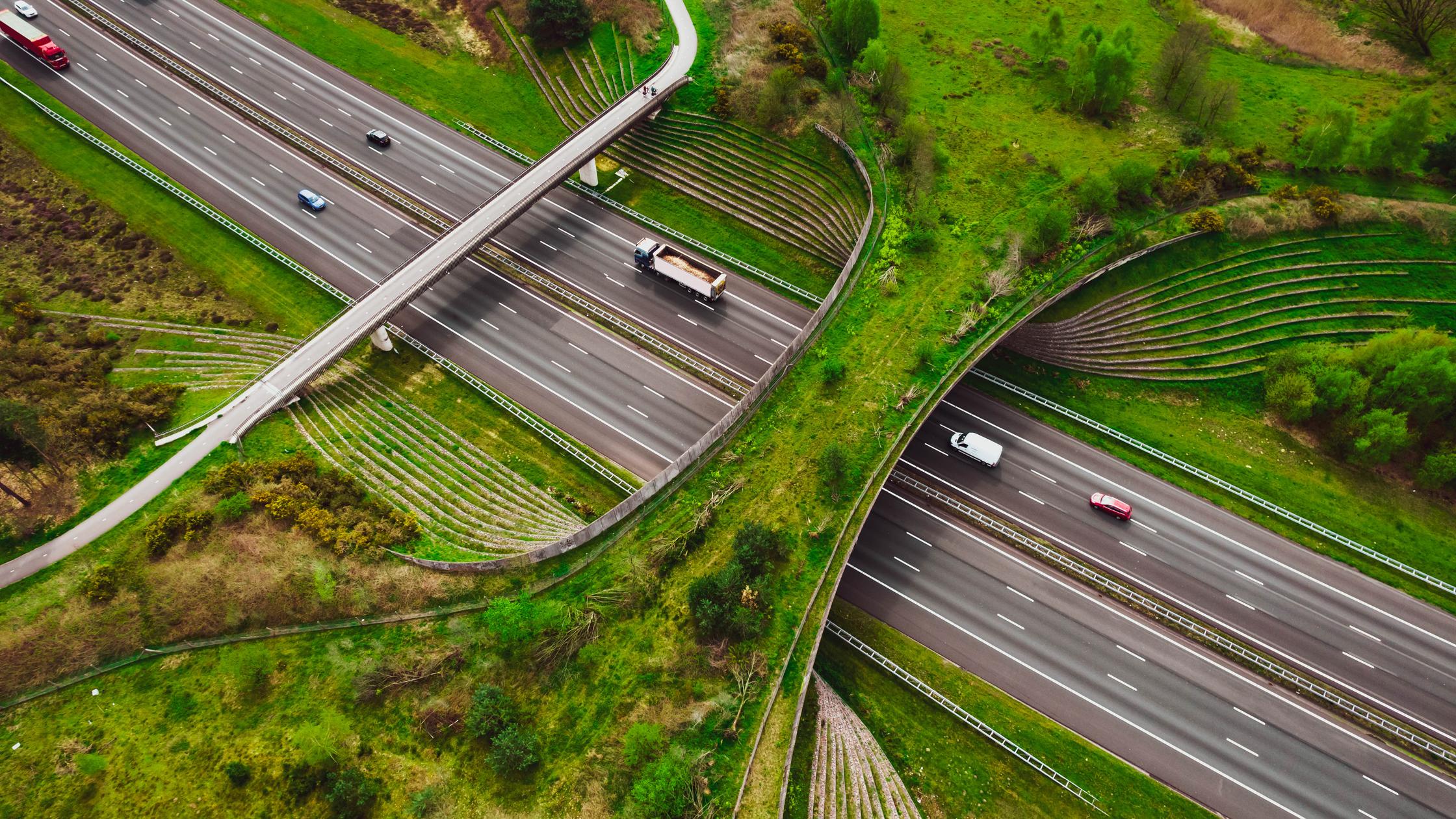 Transport and mobility - cars on highway