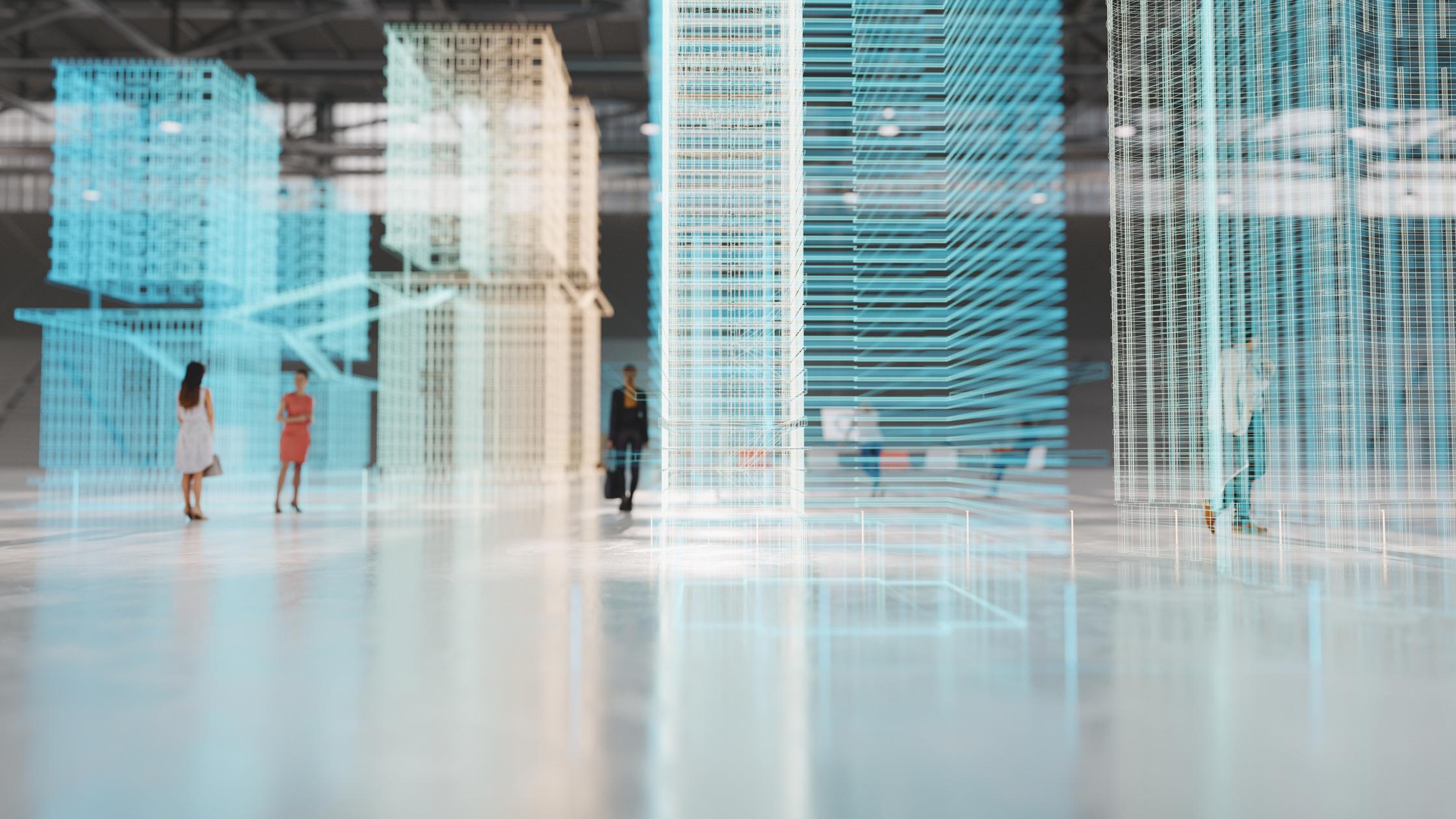 محاكاة مباني المدن الجديدة باستخدام برنامج الواقع المعزز